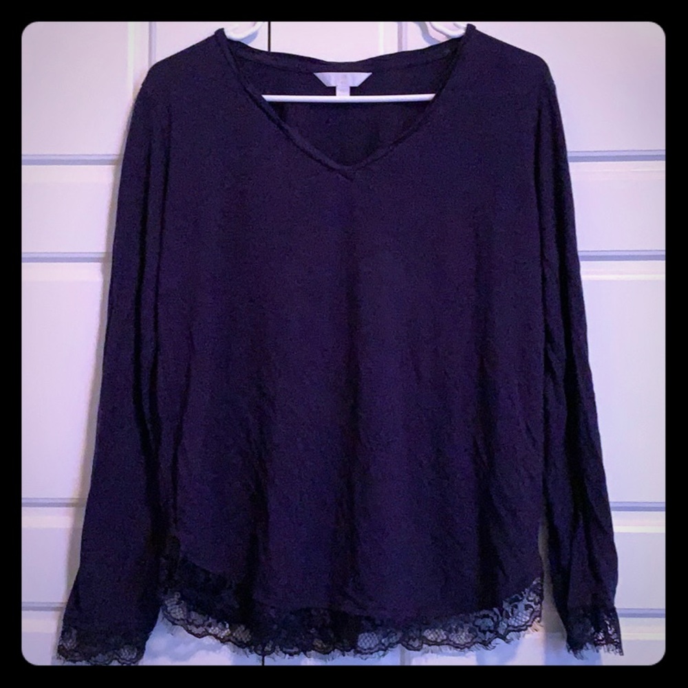 INDIGO CHARMING CHARLIES LONG SLEEVE LACE